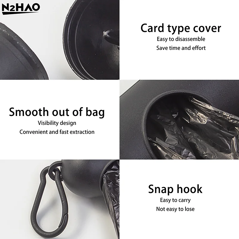 1pcs Pet Garbage Bag Dispenser Dog Feces Bag Shovel Capsule Convenient Dog Feces Bag Storage Garbage Bag Dispenser
