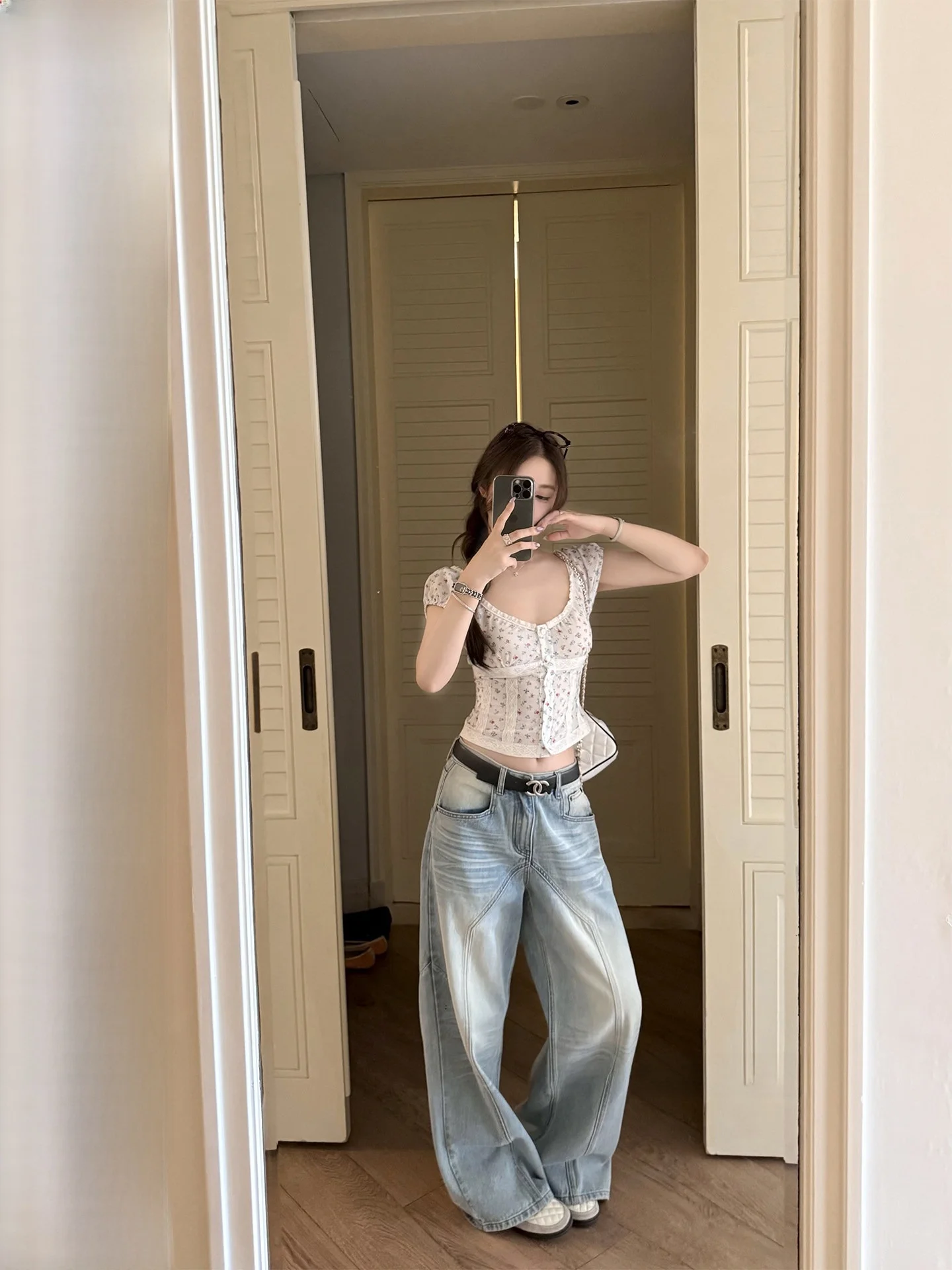 

Джинсы Bankelili Thank You с широкими штанинами, винтажные, свободного кроя, универсальные, из хлопкового денима, повседневные, с высокой талией, на молнии, цветные