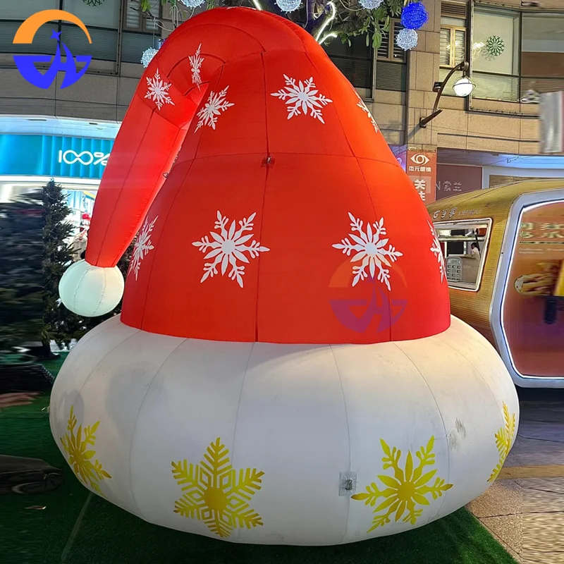 

Custom Inflatable Christmas Hat Model Festive Decoration for Christmas Outdoor Malls, Yards Party Events