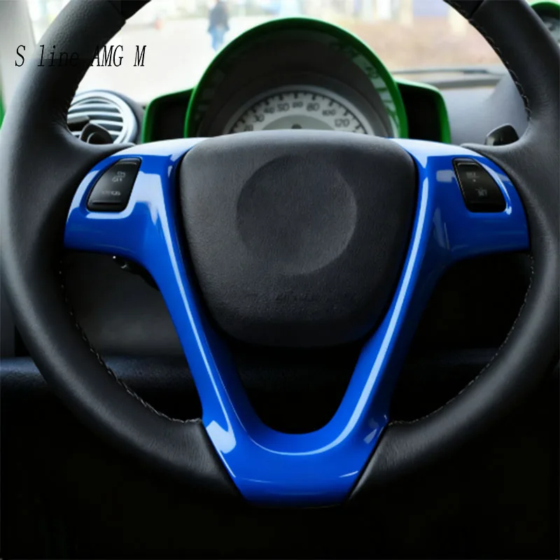 Per Mercedes Benz Smart Fortwo 451 2009-2014 Car Styling Volante Interruttore del pulsante del pannello Telaio di copertura Adesivo RHD Accessori