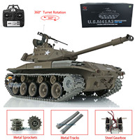 HENG LONG 1/16 Scale 7.0 Upgraded Walker Bulldog RTR RC Tank 3839 W/ 360° Turret Rotation Battrey BB Pellets Smoking TH17327