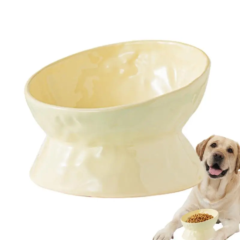 ceramic cat food bowls Elevated Tilted Feeding Dish Water Bowls  Elevated dog Food Bowl Wide Cat Food Bowl Food Water Feeders