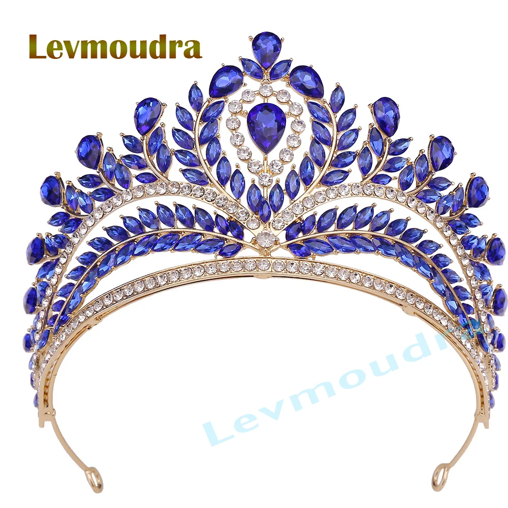 

Levmoudra Tiaras and Crowns for Women,Crystal Wedding Tiara for Women Royal Queen Crown Headband, Princess Tiara for Bride