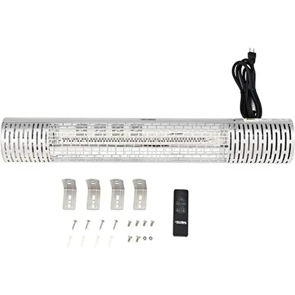 1500W Infrared Outdoor Heater Wall/Ceiling Mount Remote Control Overheat Protection 30-3/4"L x 5"W x 5-3/8"H 13 lbs.