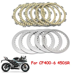 Motorcycle Engine Parts Paper-Based Clutch Friction Plates Steel Plates Disc Kits For CFMOTO 450SR CF400-6 CF450SR