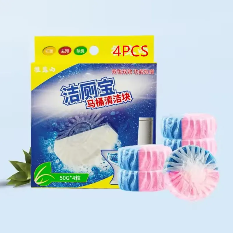 

4 шт. высокоэффективные блоки для чистки унитазов — одноразовое использование, медленный выпуск