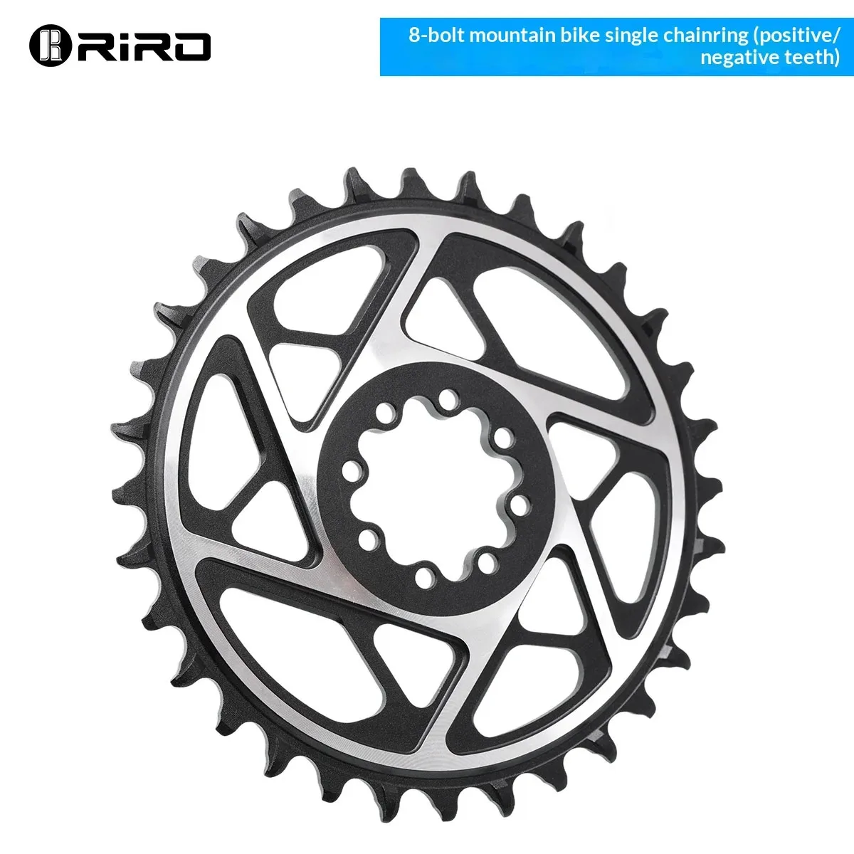 RIRO Mountainbike-Kurbelgarnitur Kettenblatt 30/32/34/36/38/40/42T 3-Bolzen/8-Bolzen Direktmontage 9-12-Gang Breit- und Schmalzahnkette MTB