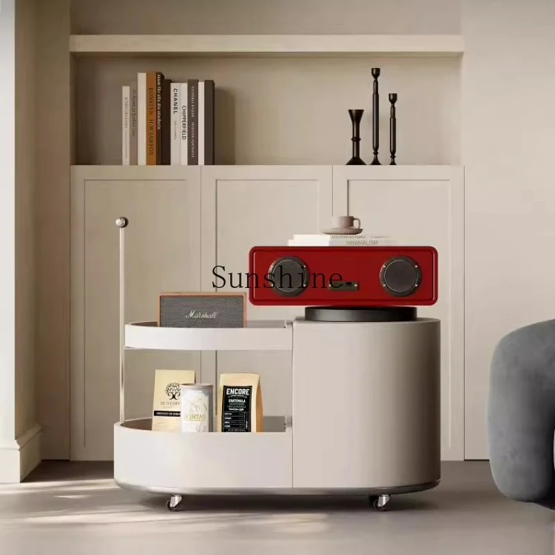 Simple and modern movable sofa side few multi-functional creative cart small coffee table