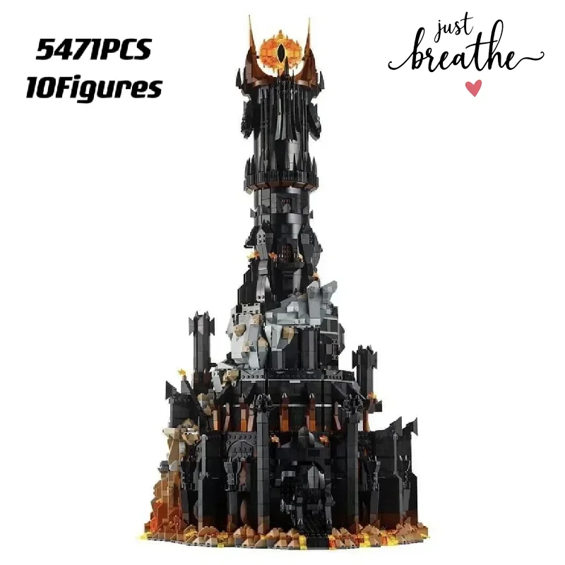 

In Stock 5471pcs Black Tower Dark Model Building Blocks Kit Bricks Creative Moc For Birthday Gifts