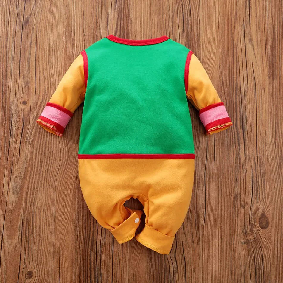 Newborn Baby Cosplay Anime Romper Boys Long Sleeve Halloween Bodysuit Infant Cotton Party One-Piece 0-18 Months Carnival Costume