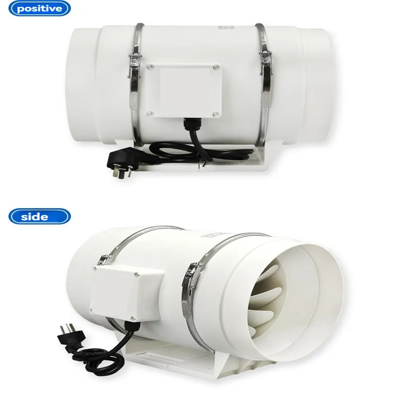 8 10 Ventilatore di scarico da 12 pollici Ventilatore per condotto da cucina Cappa da bagno Ventilazione Parete del bagno Finestra di purificazione dell'aria Ventilatore industriale