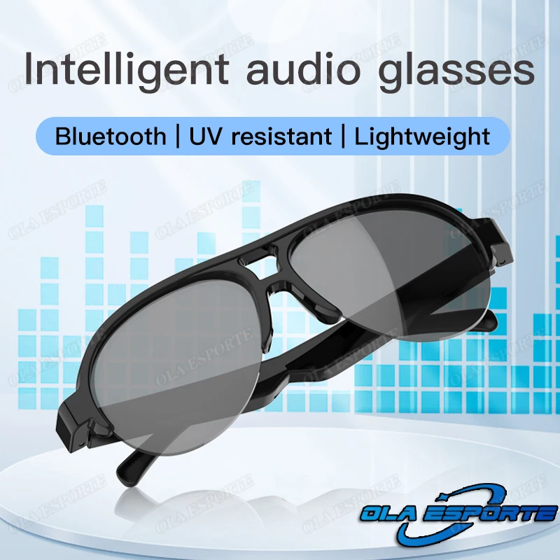 

Smart Glasses Polarized Sunglasses Bluetooth 5.3 Speaker Wirless Athletic Outdoor UV400 Protection Anti-Blue Light Smartglasses