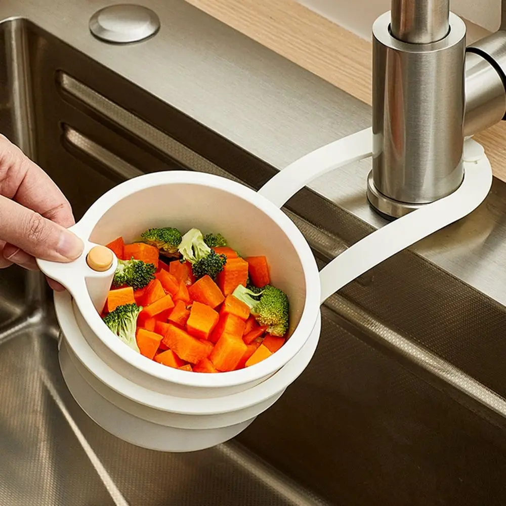 Creative Sink Hanging Strainer Basket Openable Bottom Cover Quickly Drain Fruit Clean Filter Rack Multifunctional Detachable