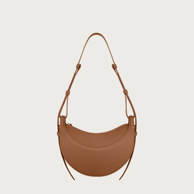 

French Niche Crescent Bag Soft Cowhide Saddle Bag Single Shoulder Crossbody Armpit Bag for Women Fashion Luxury Designer Bag