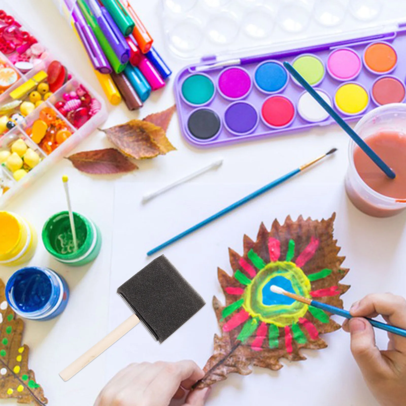 

16Pcs Portable Sponge Brushes for Kids Painting Tools Creative DIY Graffiti Drawing and Art Supplies Kit