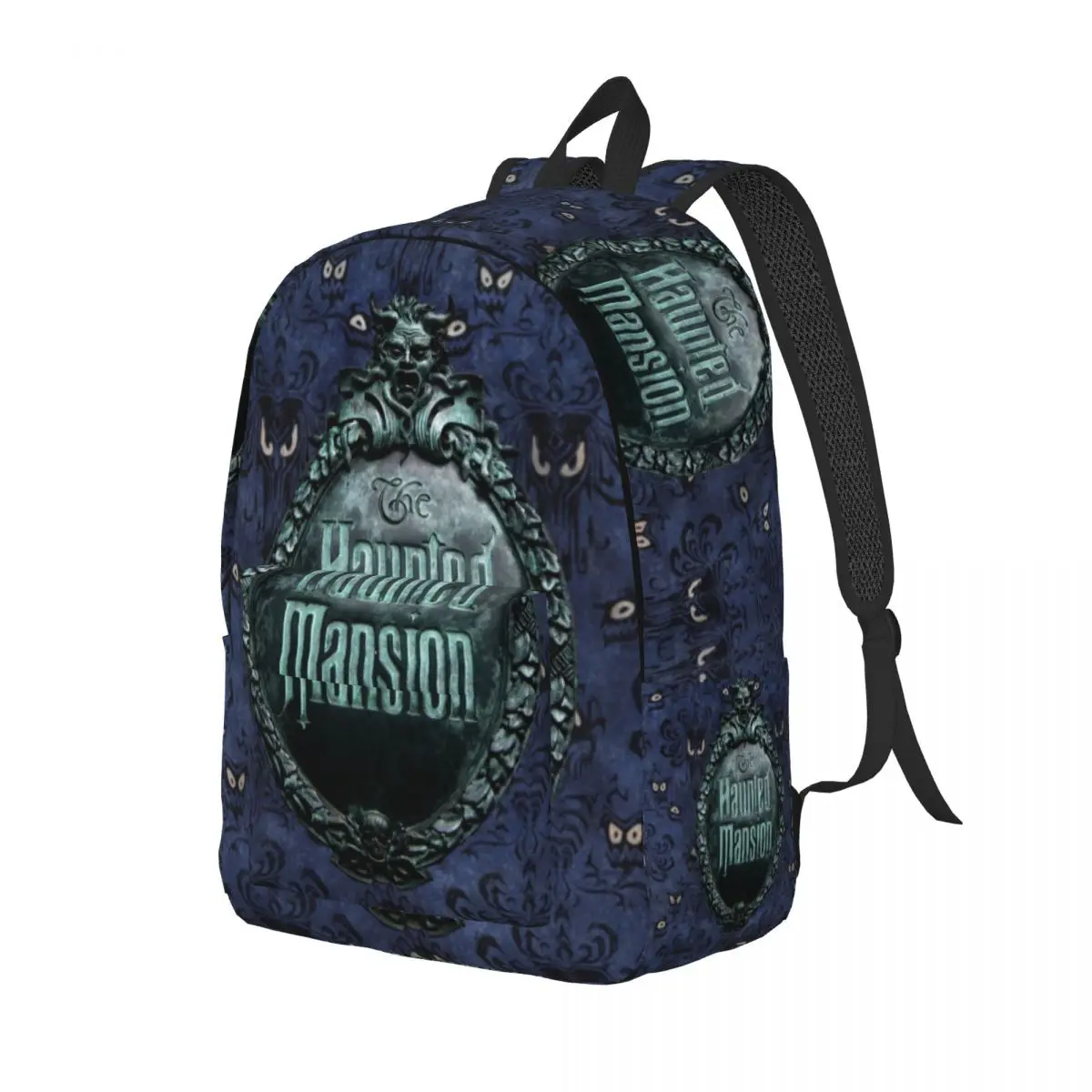 Custom Haunted Mansion Logo Laptop Backpack Women Men Basic Bookbag for College School Student Halloween Grimace Ghosts Bag