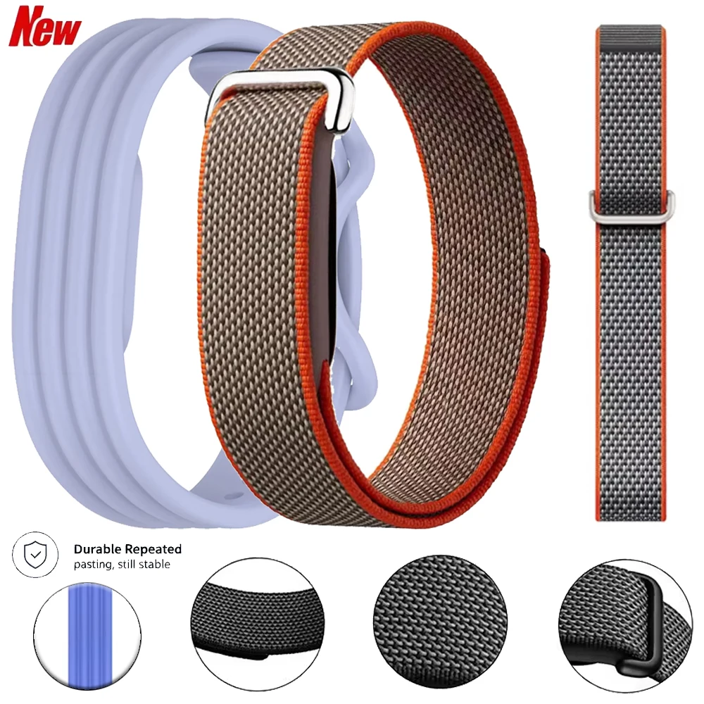 Official 1:1 Nylon+Silicone Loop Smart Wristband For Google Fitbit Air Sports Bracelet Correa For Google Fitbit Air Accessories