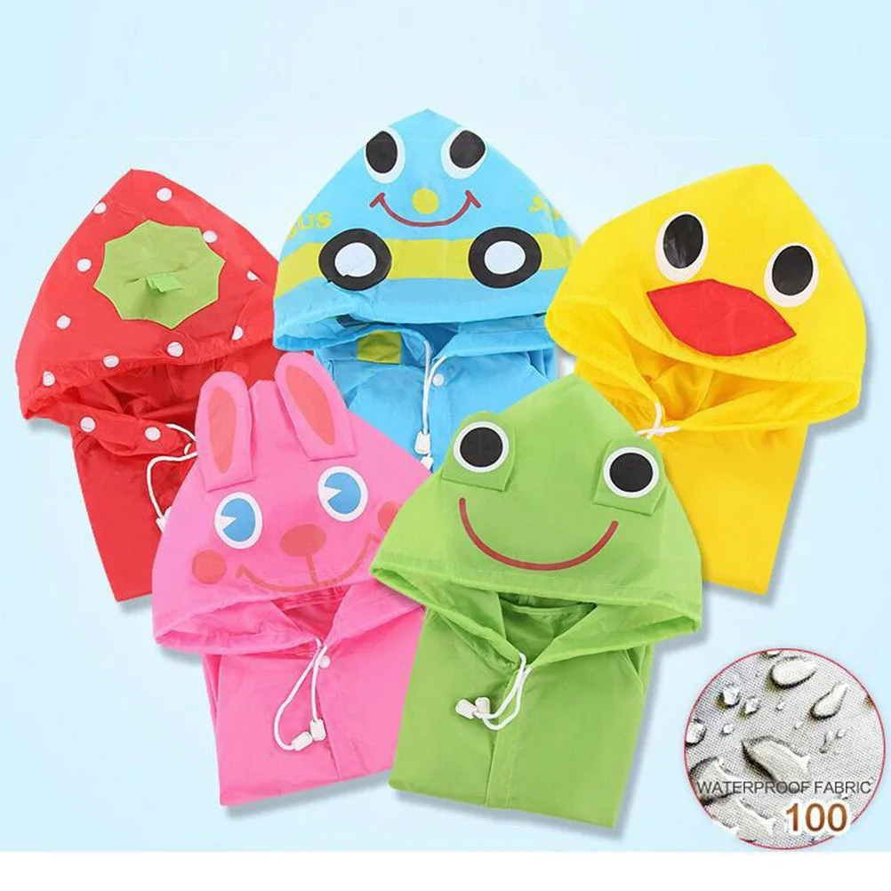 

's Raincoat Rainwear Jackets Coats for Animal Design Poncho Red