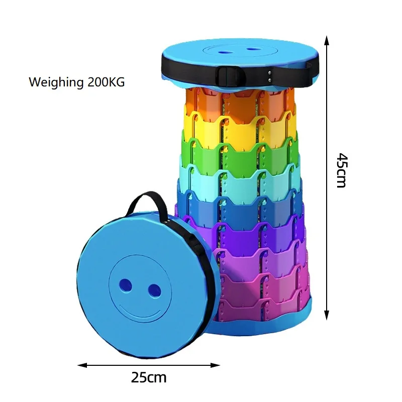 Upgraded Portable Foldable Folding Stool Retractable Folding Camping Stool Suitable For Adults Outdoor Fishing Gardening