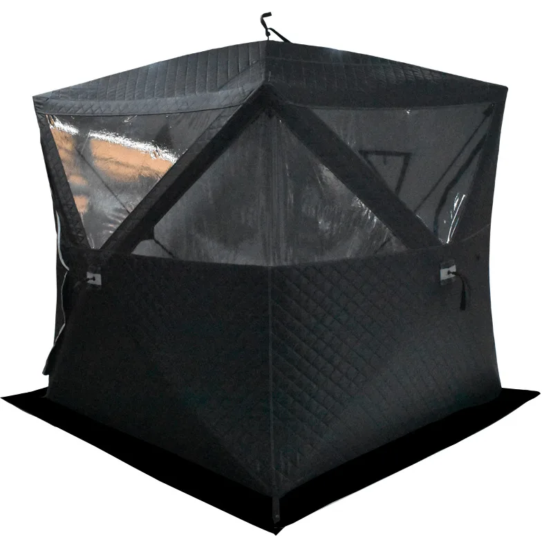 2022 factory direct selling 3-4 outdoor sauna tent with cotton and thickening easy to carry flame retardant snow fishing house