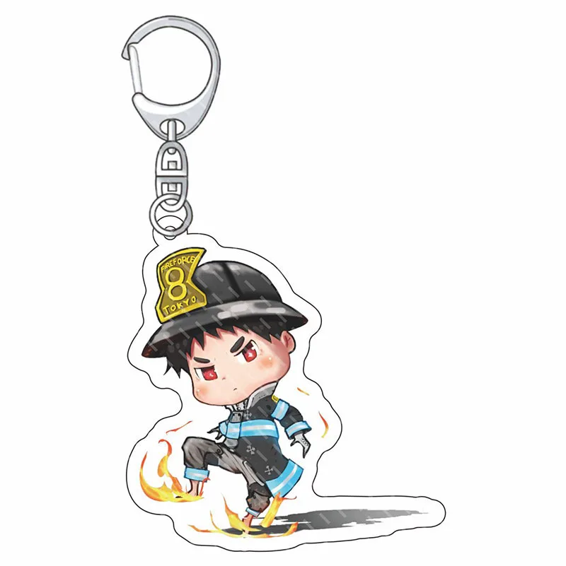 Anime Fire Force Enn Enn No Shouboutai Acrylic Keyring  Model Plate Fans Collection Keychain Acrylic Figures Gift