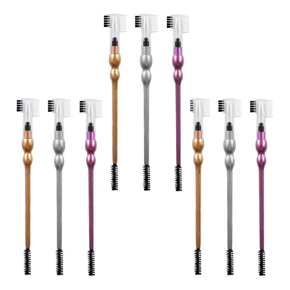 

9Pcs Brow Comb Eyelash Brush Double Head Makeup Tool for Eyebrow Styling and Eye Shadow Application Multipurpose Beauty