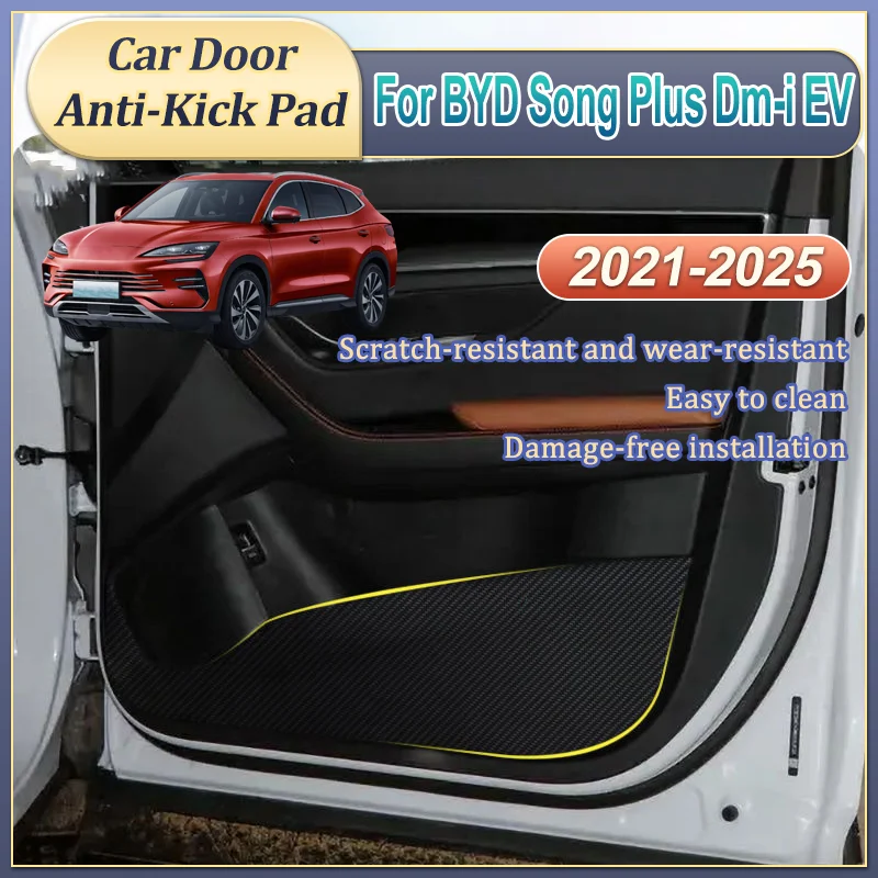 

Авто интерьер для BYD Song Plus Dm-i EV 2021-2025 2023 2024, защитная наклейка на дверь автомобиля, противоударная накладка, коврик для защиты от грязи, аксессуары