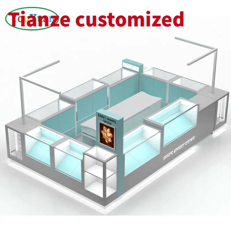 (customized)YOUYUAN Jewellery counter display odm jewellery kiosk showroom jewelry shop cabinet display counter store