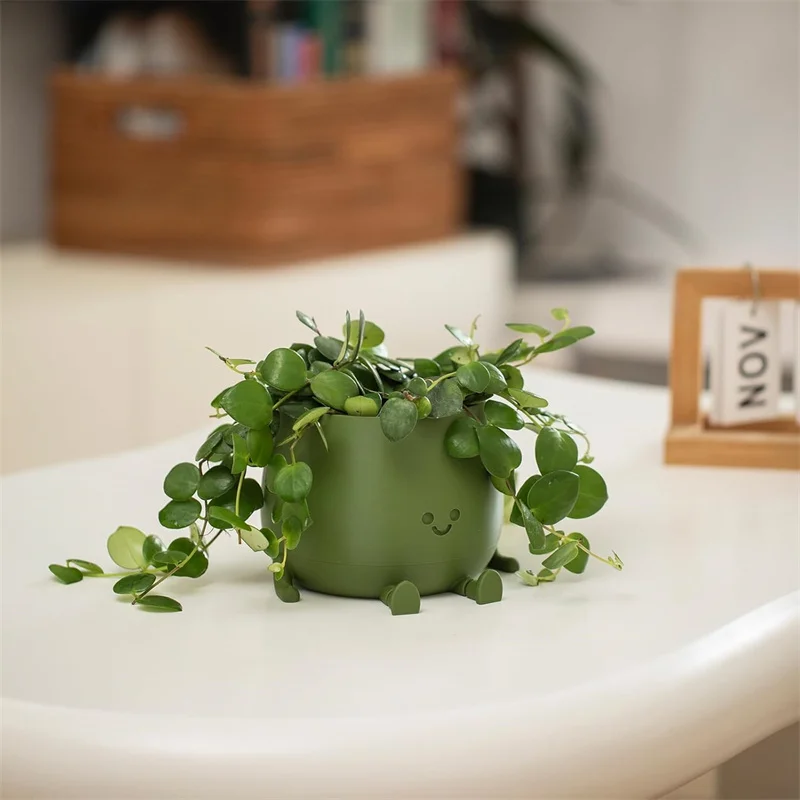 3.14" Happy Face Planter Handmade 3D Printed Cute Guitar Planter Theme Succulent Pot For Guitar Lovers