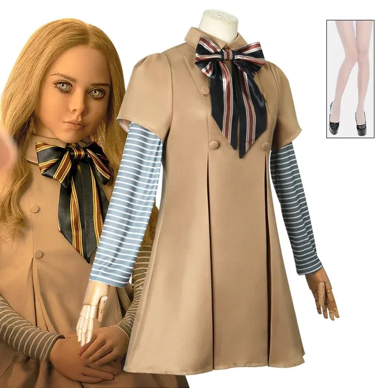 Imagen 4: Disfraz de Megan 2026, trajes de 4 Uds., película Horrible M3Gan, disfraz de heroína para niños y adultos, muñeca Ai, Robots, vestido para Gi, 2024