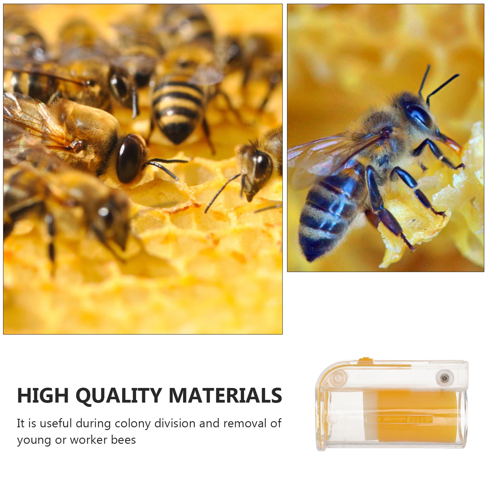 Mark Flasche Bienenzucht Werkzeug Fütterungsbox Catcher Container Isolation Gelb