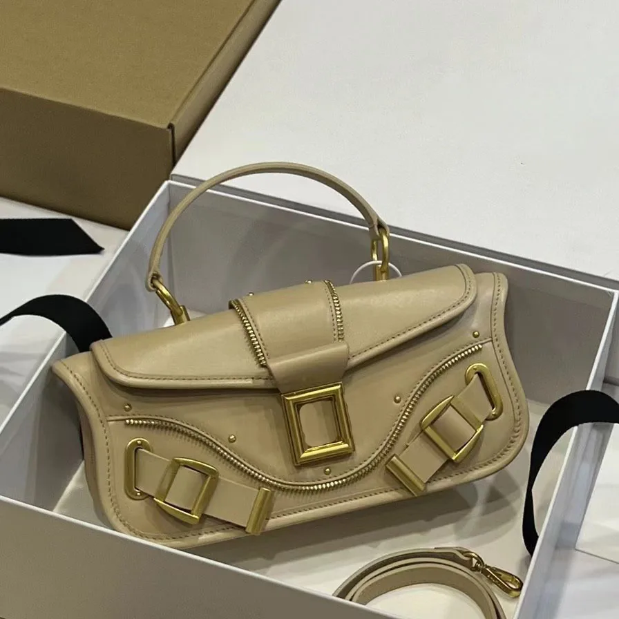 2024 Summer New Simple and Trendy Handheld Crossbody Bag with Metal Decoration Fashion Women's Bag