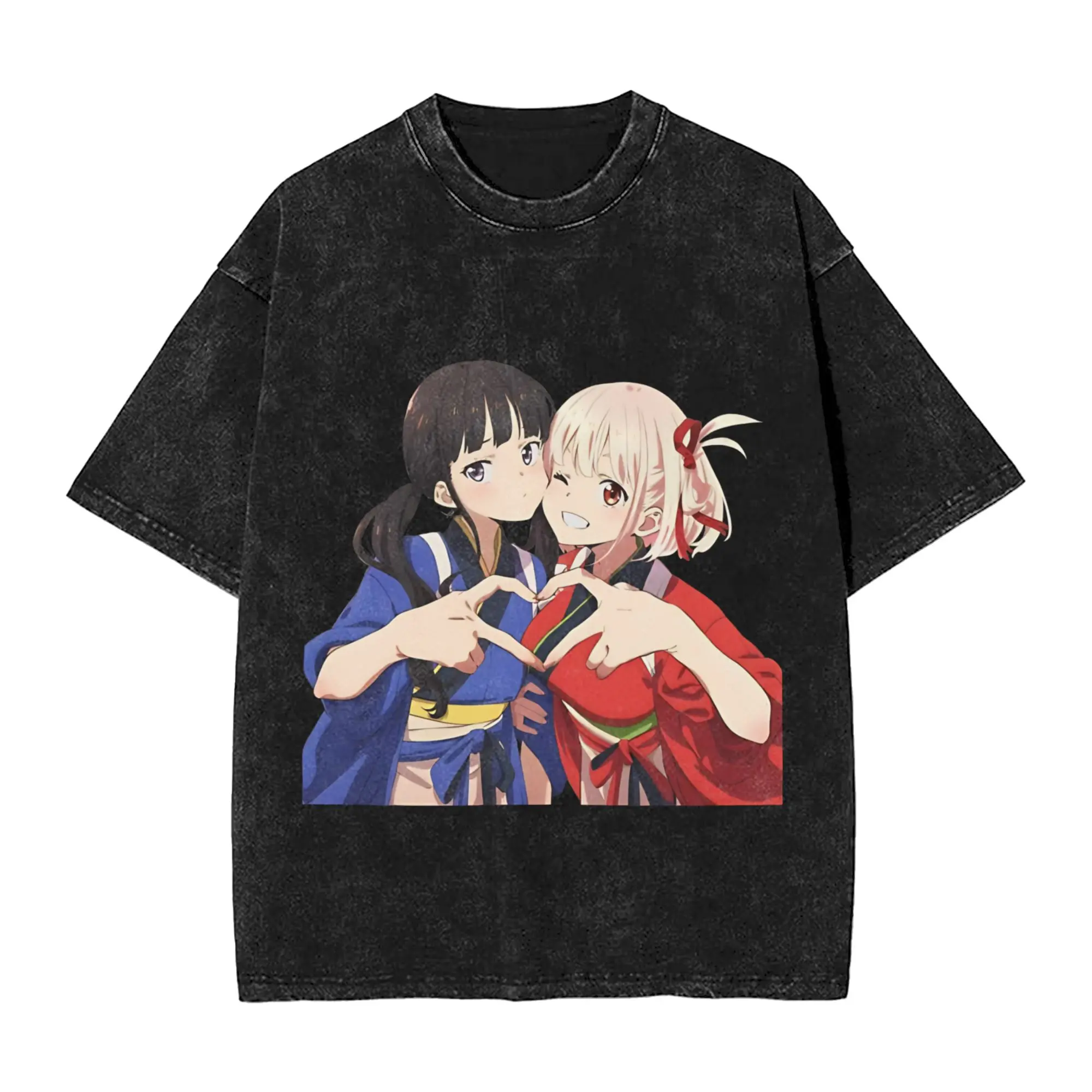 Lycoris Recoils  T-Shirts Men  Funny 100% Cotton Tee Shirt O Neck Short Sleeve T Shirts Graphic Printed Clothing