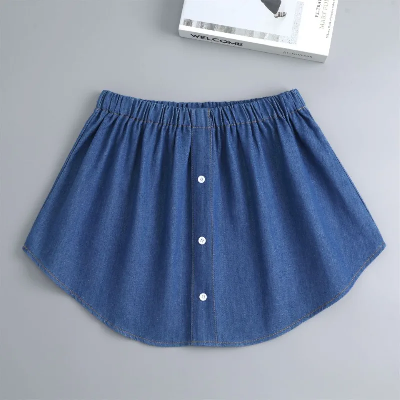 Женская рубашка-удлинитель, джинсовая внутренняя юбка, нижняя юбка, нижняя юбка с подолом, блузка для девочек, подол с хвостом