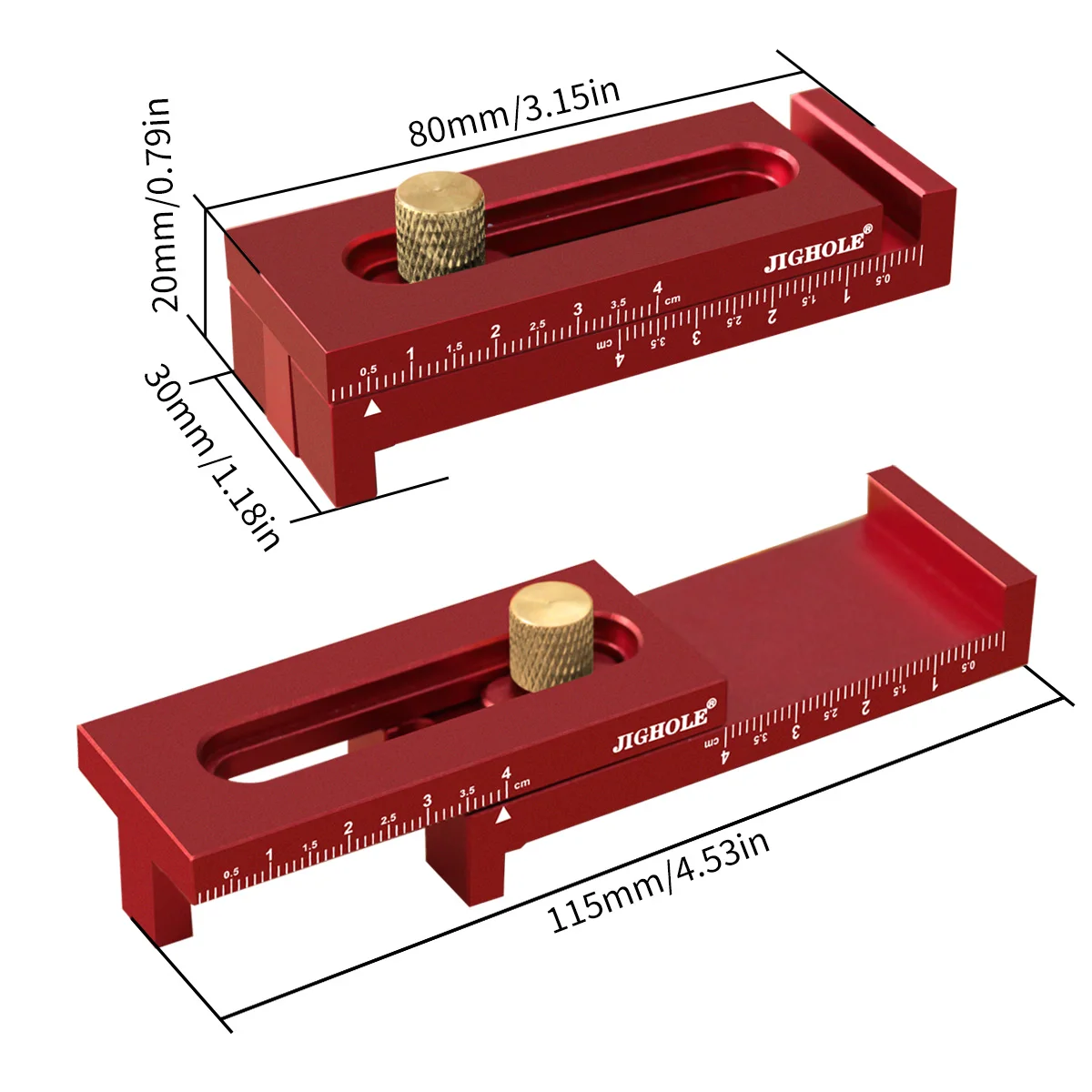 Table Saw Gaps Gauge 5-40mm Woodworking Mortise and Tenon Tool Movable Measuring Block Line Sawtooth Ruler,Depth Measuring Ruler