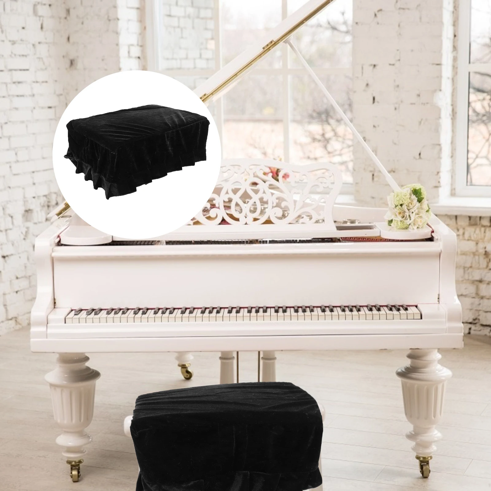 

Room Piano Stool Cover Piano Stool Cover Supplies Common Piano Stool Cover Bench Cover Home Bench Cover