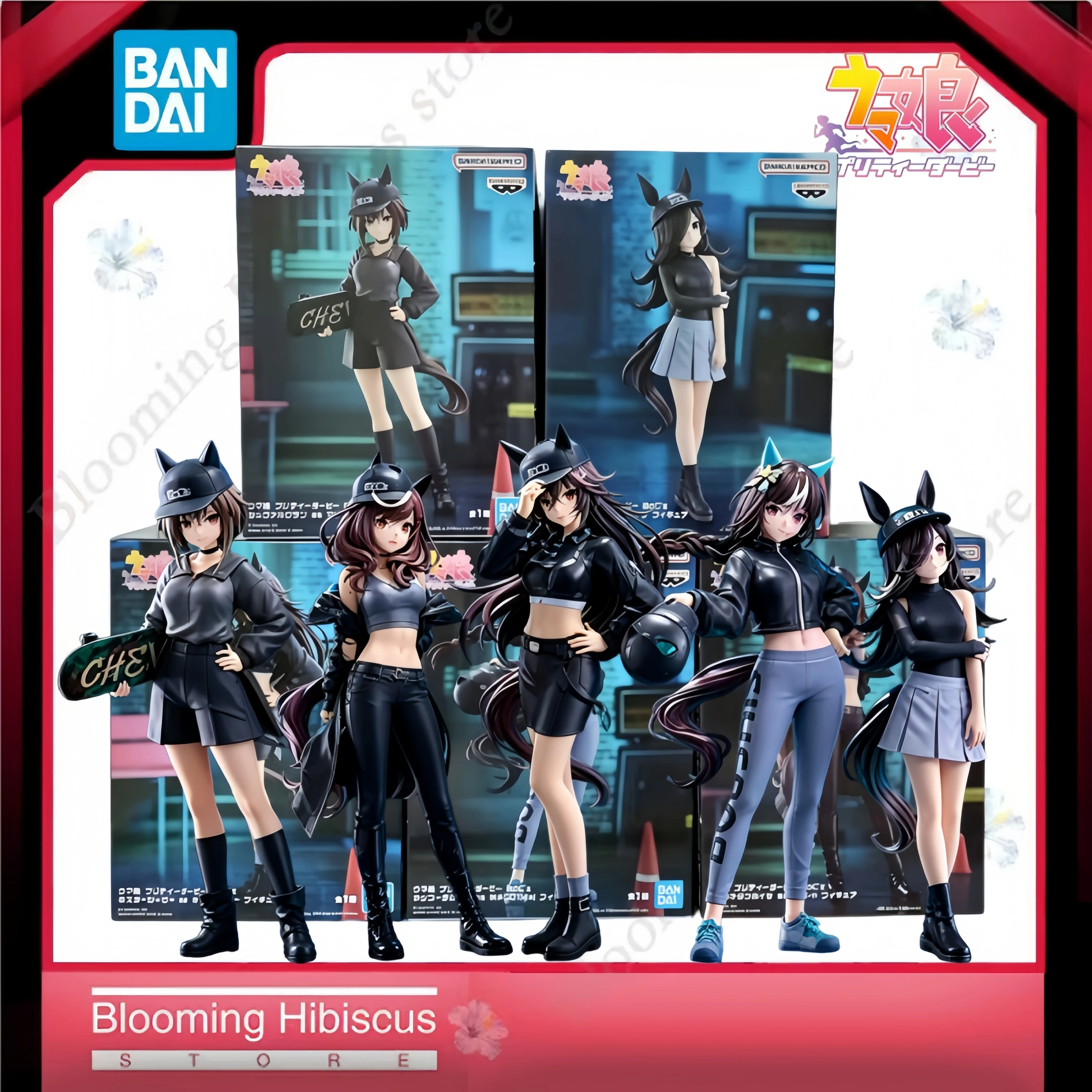 

Коллекционная фигурка Uma Musume Pretty Derby: Набор из 5 персонажей серии BoC'z Streetwear, официальная призовая модель Bandai Banpresto, в наличии