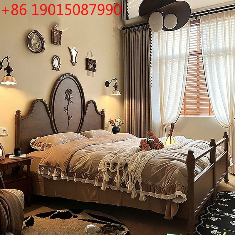 Modern European Bed Double Frame Headboards Space Saving Sleeping Bed Safe Fashion Letto Matrimoniale Lounge Suite Furniture