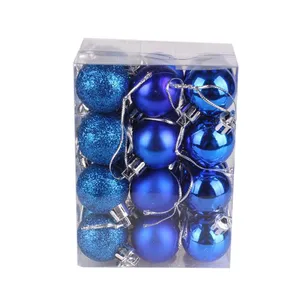 Christmas Tree Bauble Pendurado Ornamento para Decoração de Casa, Xmas Ball, Pendant Balls, Party Decor, 30mm, 24Pcs 6 principais vendas enfeite de natal globo - №6