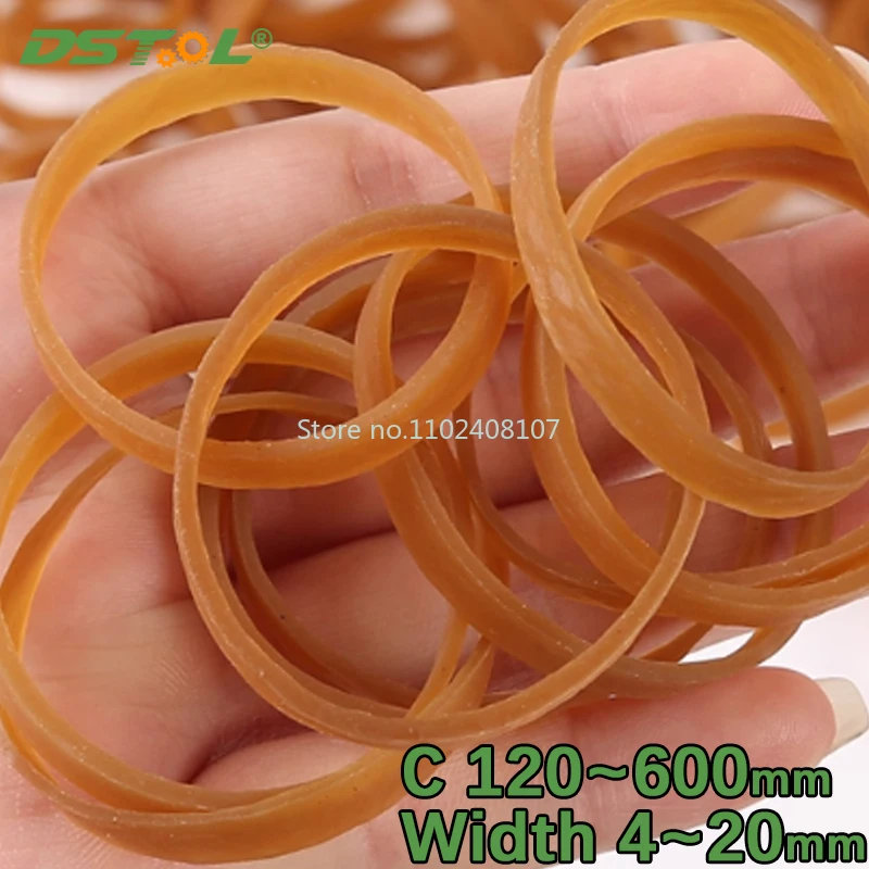 

Width 4~20mm Thick Brown Rubber Band High Elasticity Rubber Bands High Temperature Resistant Multi-purpose Rubber Band