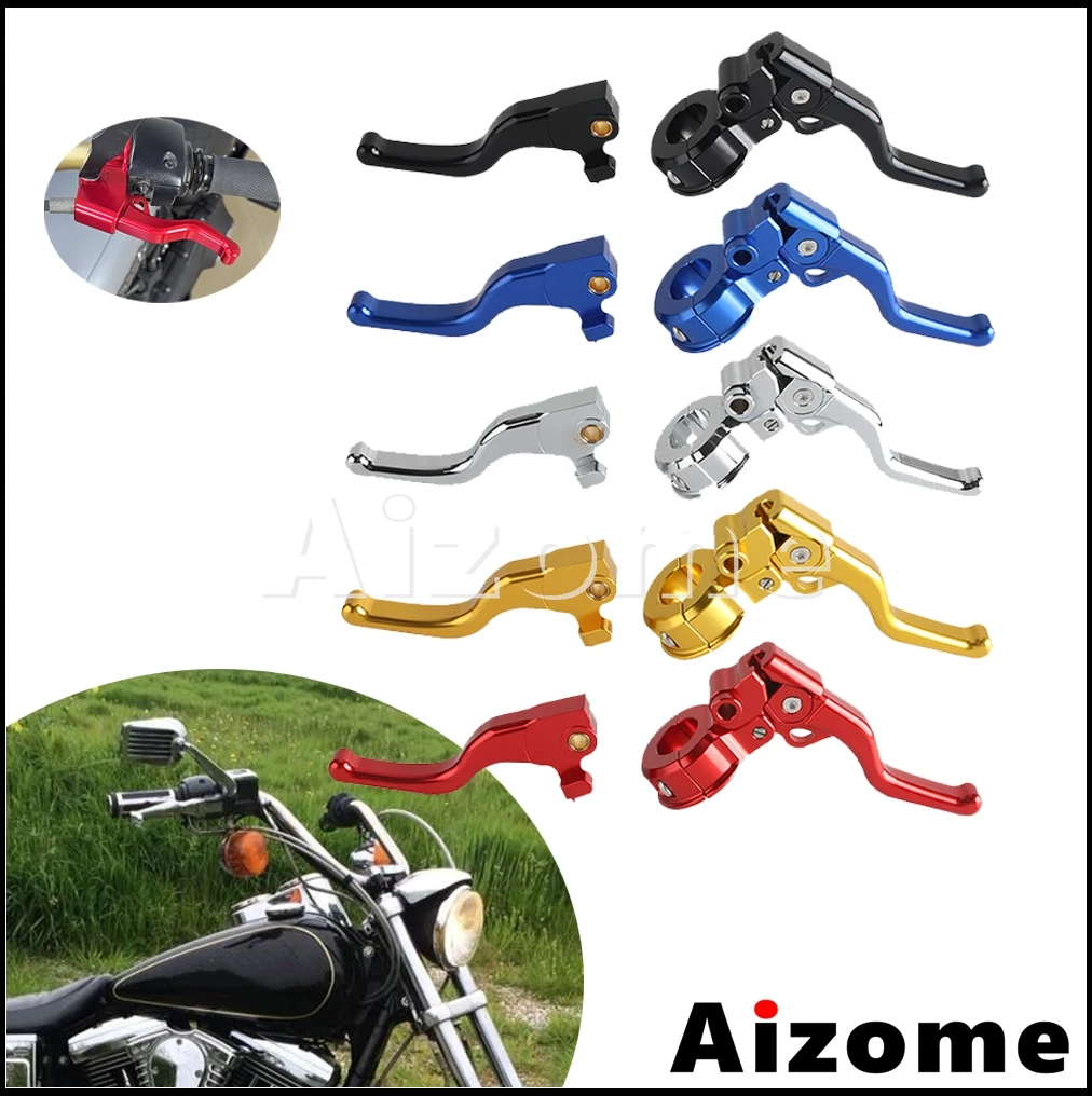 Short Brake Clutch Lever For Harley Dyna Convertible Low Rider Street Bob Wide Super Glide Motorcycle Accessories Handles Lever