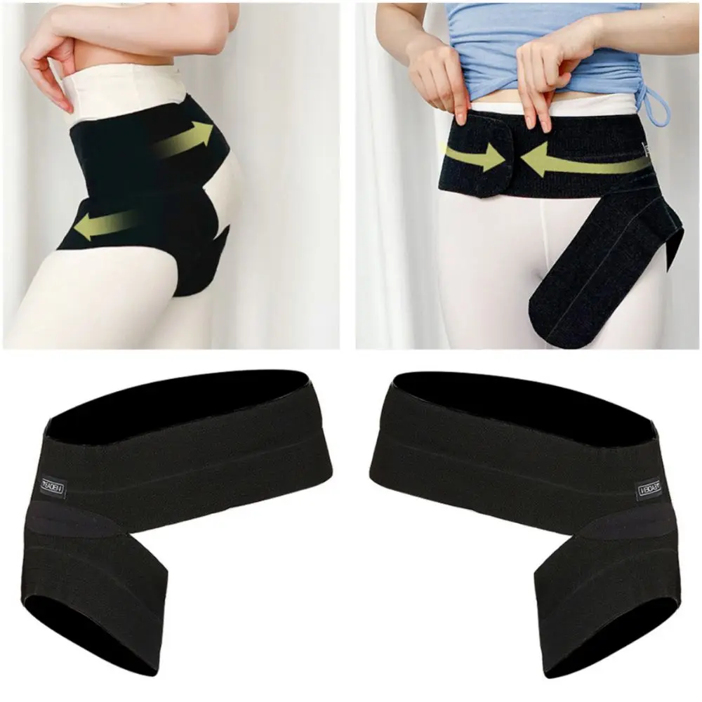 

Черный эластичный компрессионный бандаж для бедра и подколенного сухожилия, для облегчения боли при травмах и растяжениях, с высокой эластичностью