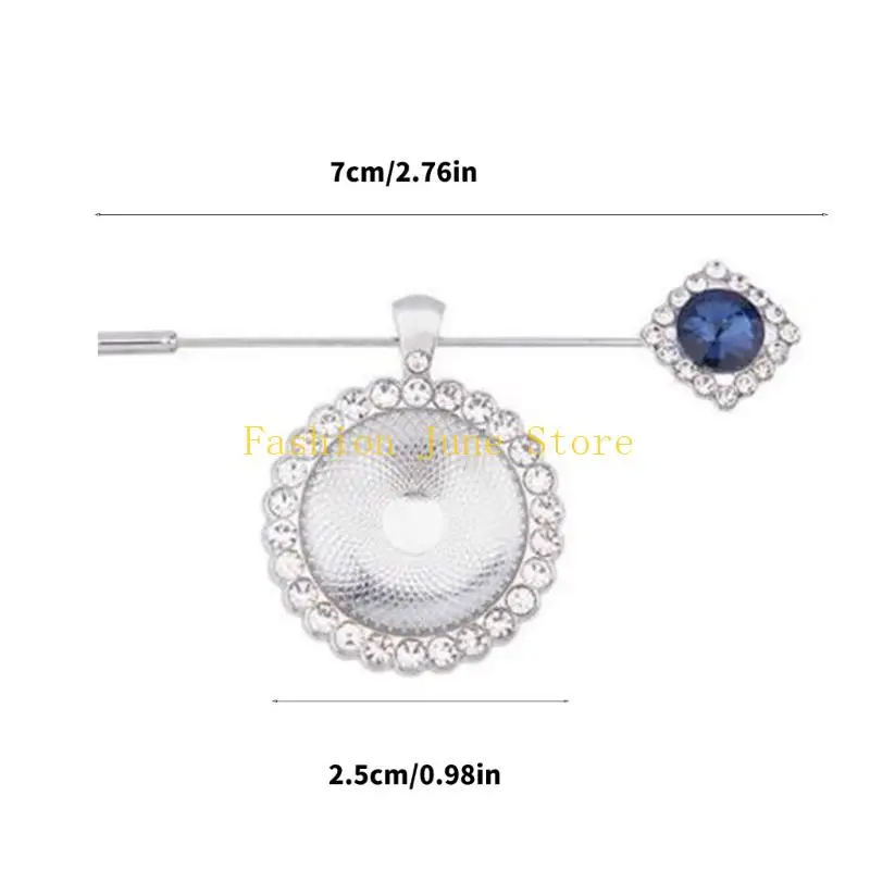 N5KA Photo Holder Pendant Bridal Bouquet Jewelry Circular Glass Alloy Frame Wedding Accessory