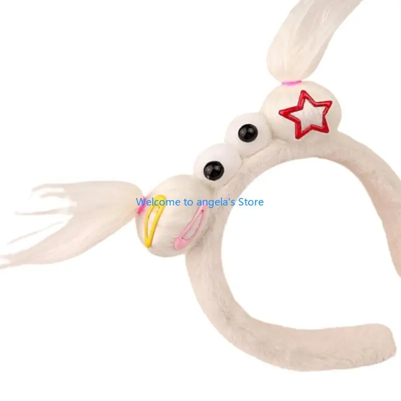 X4YC – cerceau cheveux coloré amusant pour filles, accessoires coiffure en fourrure accrocheurs