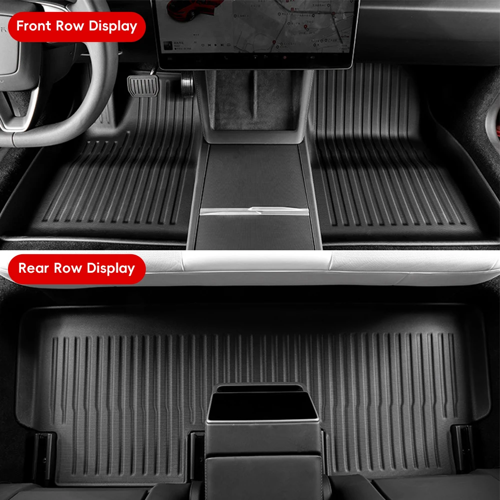 Non-slip Car Floor Mats Four Seasons TPE Special Foot Pad Waterproof Floor Mat Interior Carpet For Tesla Model 3 Highland 2023