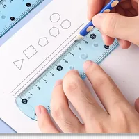 1/3pcs Transparent Soft Ruler, Flexible Shatterproof Straight Edge, Foldable Ruler for Office Drawing, Measuring Tool Stationery 4