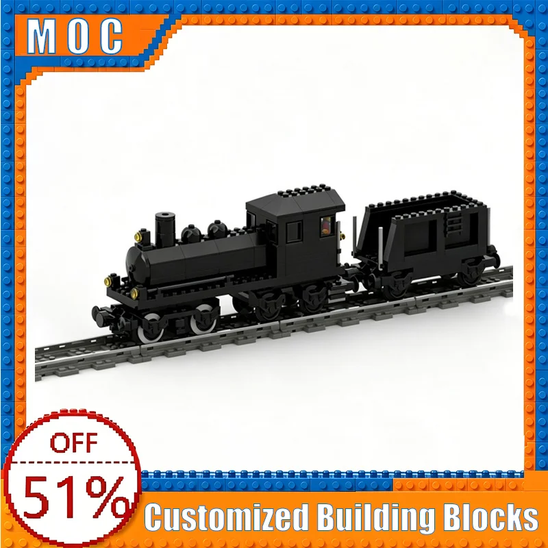 

161 PCS Western Locomotive and Tender Train Set Part 1 Model Building Blocks Assembly Educational Toy Creative Collection Gifts