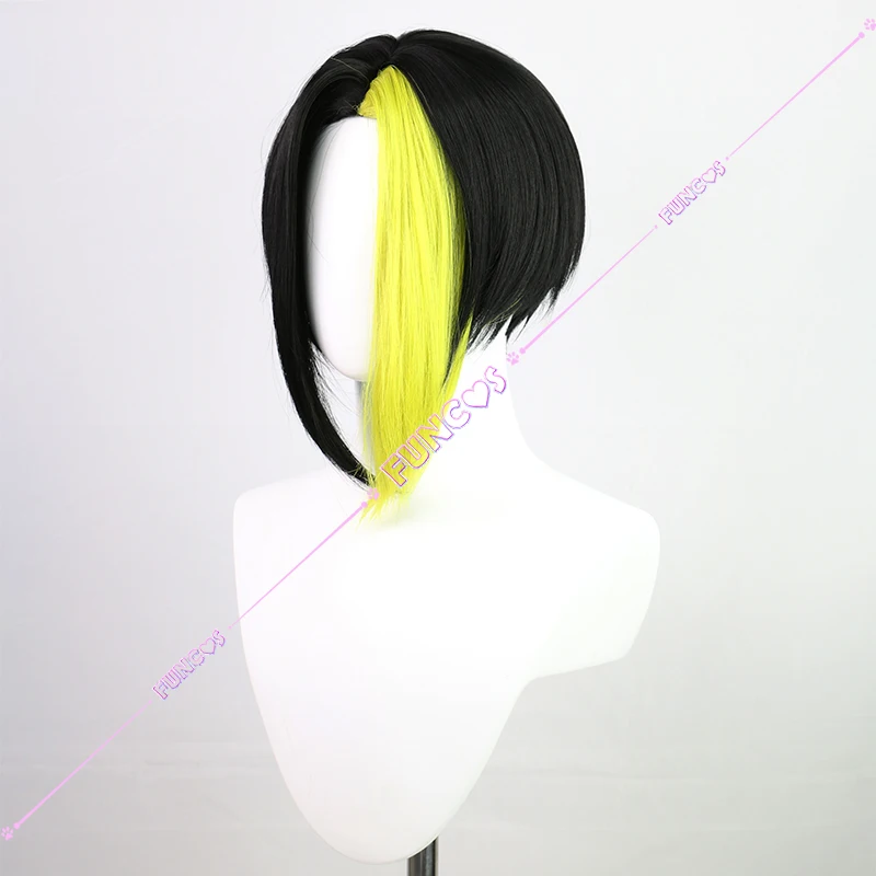 Mashle: Magic and Muscles Finn Ames Cosplay Wig Tattoo Sticker Easton Magic Academy Black Yellow Hair Anime Heat-resistant Fiber