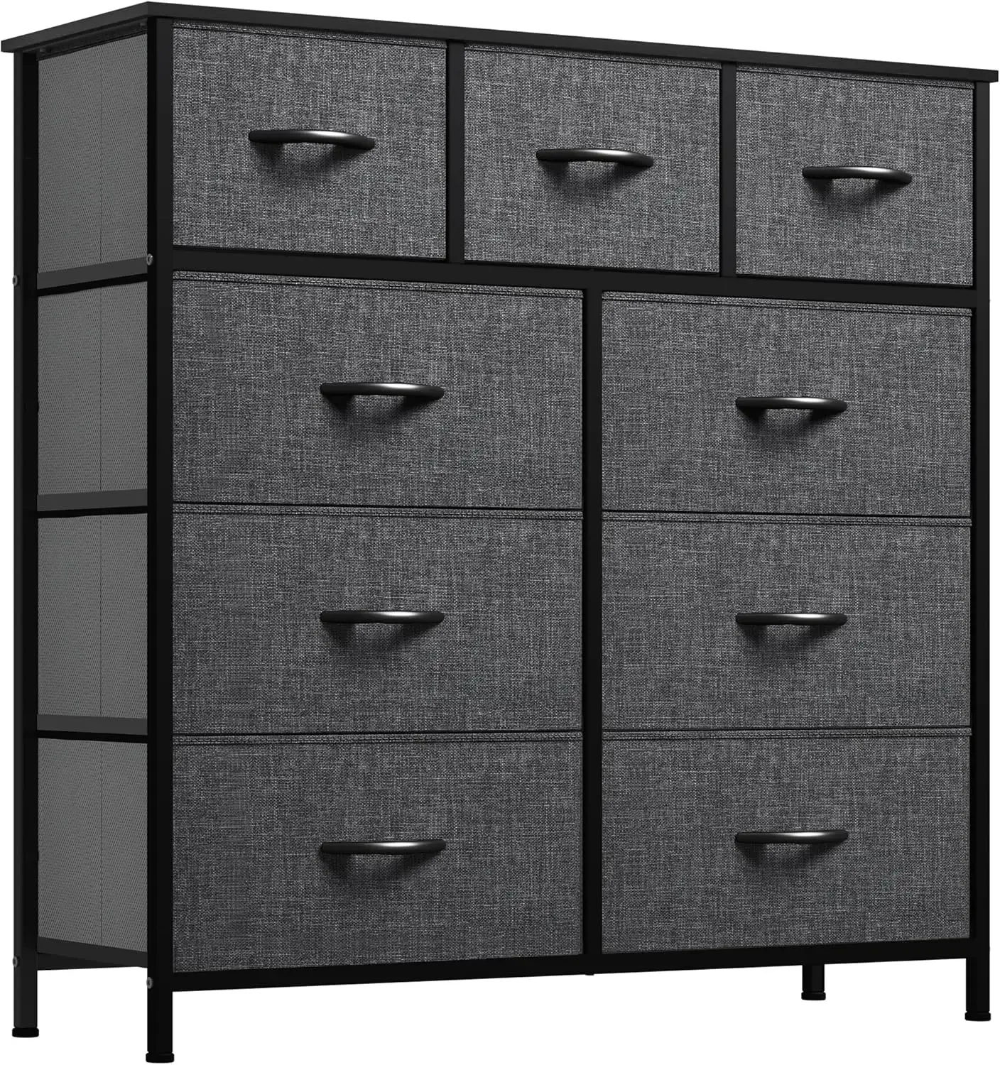 

YITAHOME 9 Drawers Fabric Dresser - Storage Tower Organizer Unit for Living Room, Closets - Sturdy Steel Frame, Wooden Top