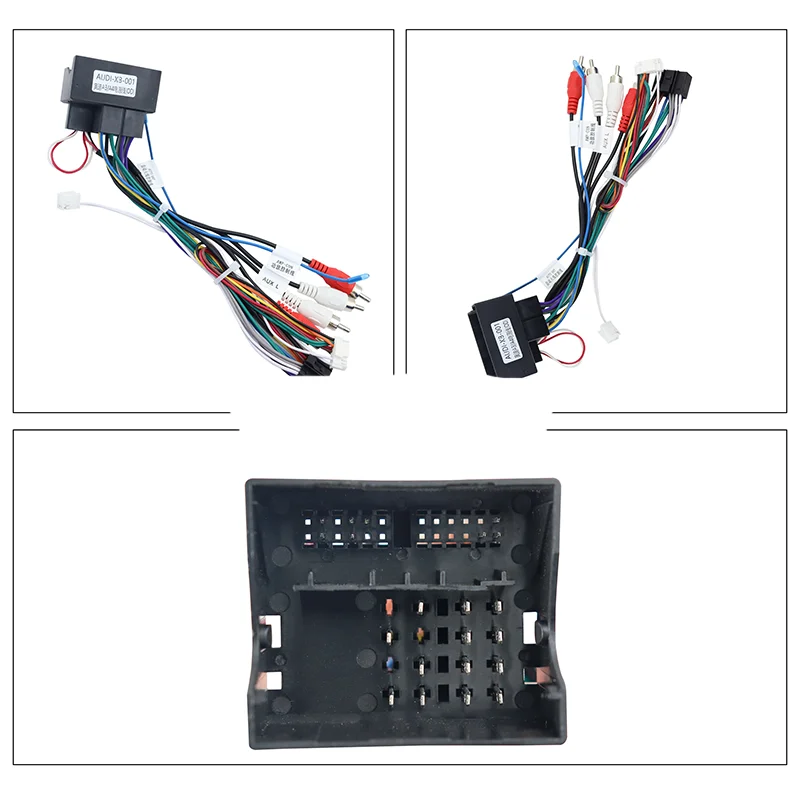 

For Audi A3 2008-2012 16 Pin Harness Adapter Android Player Multimedia Stereo Cables VW-XB-06 Canbus Canbox